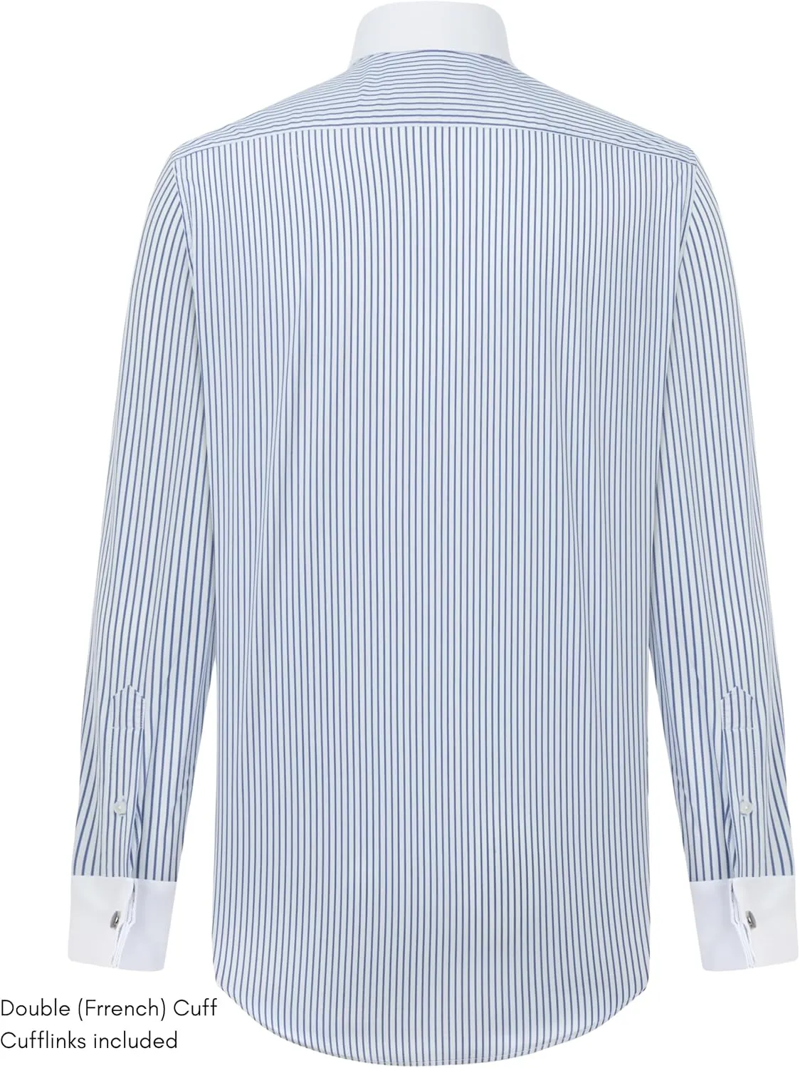 Men's French Cuff Dress Shirts with Cutaway Collar | Cufflinks Included | Luxe Long Sleeve Button-Up Shirt for Men
