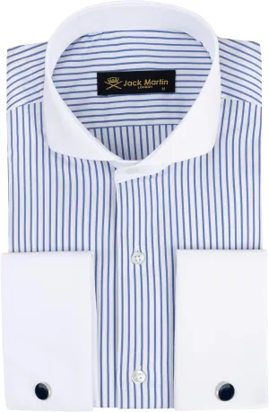 Men's French Cuff Dress Shirts with Cutaway Collar | Cufflinks Included | Luxe Long Sleeve Button-Up Shirt for Men