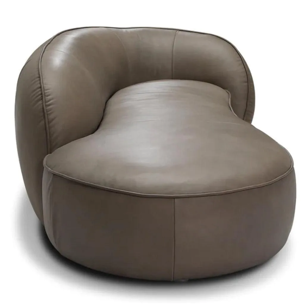 Modern Leather Open Ended Sofa