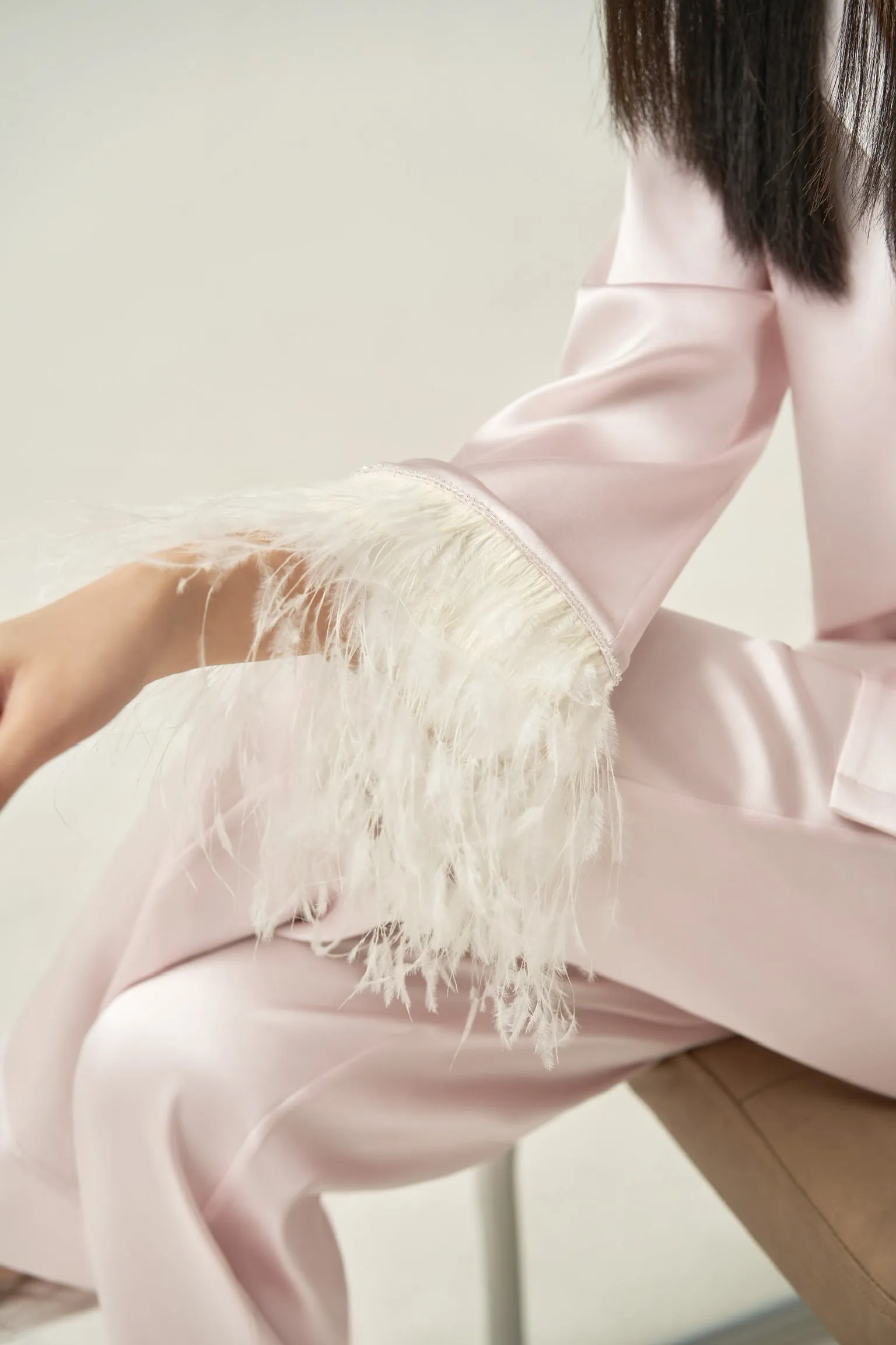 Muse Feather and Crystal Pink Pyjama Set