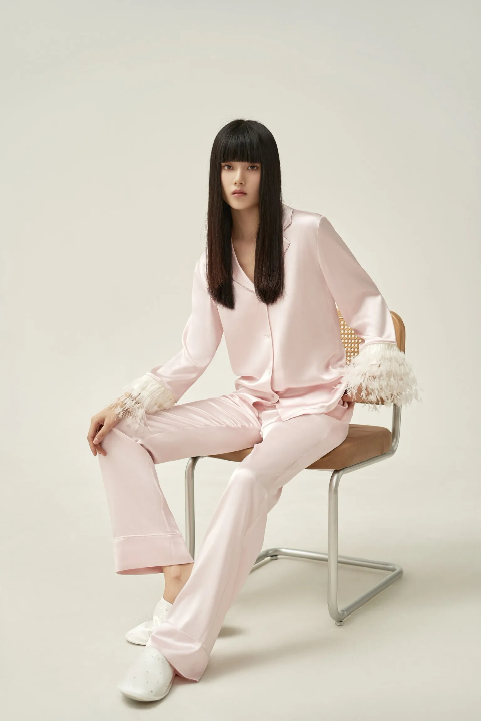 Muse Feather and Crystal Pink Pyjama Set