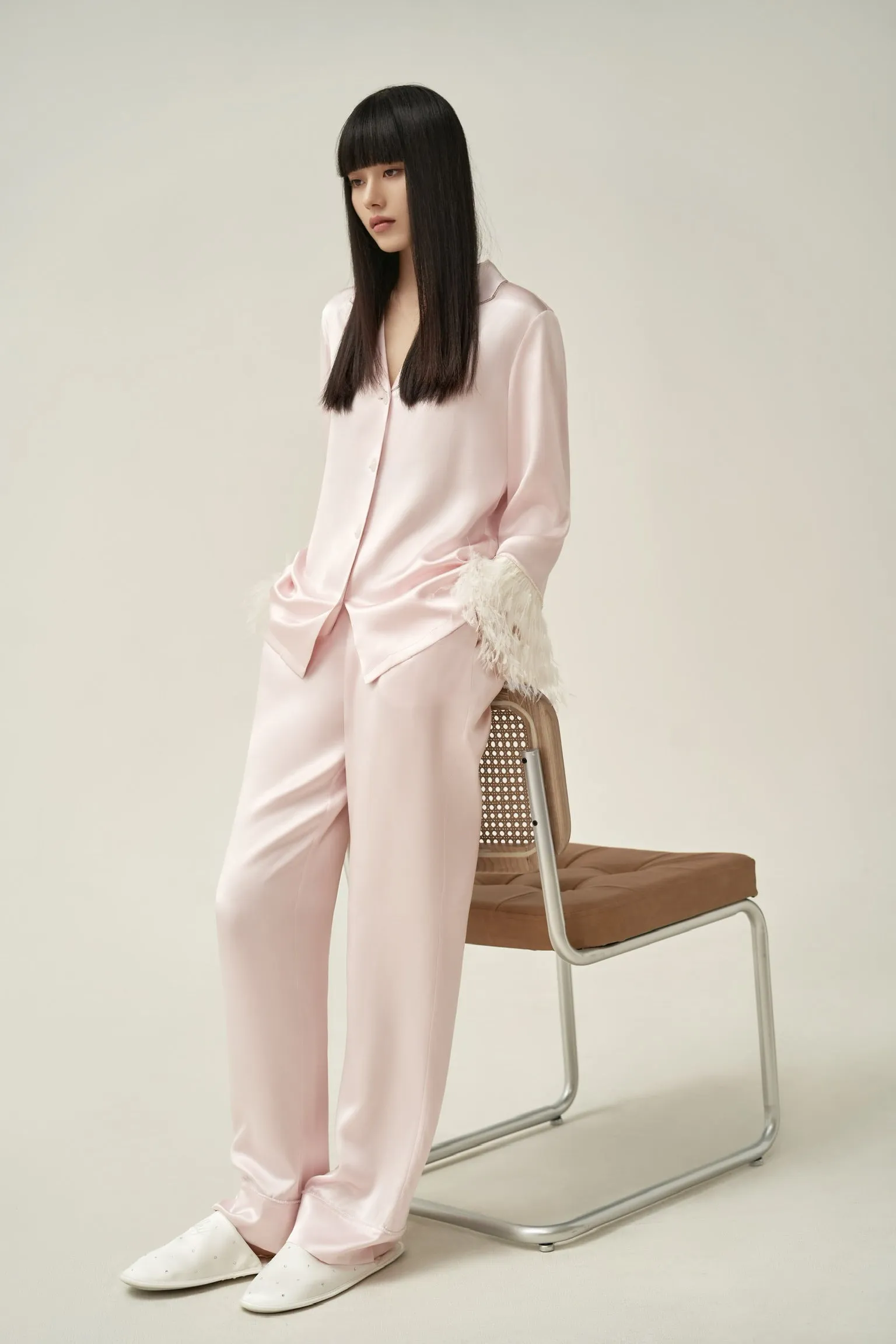 Muse Feather and Crystal Pink Pyjama Set