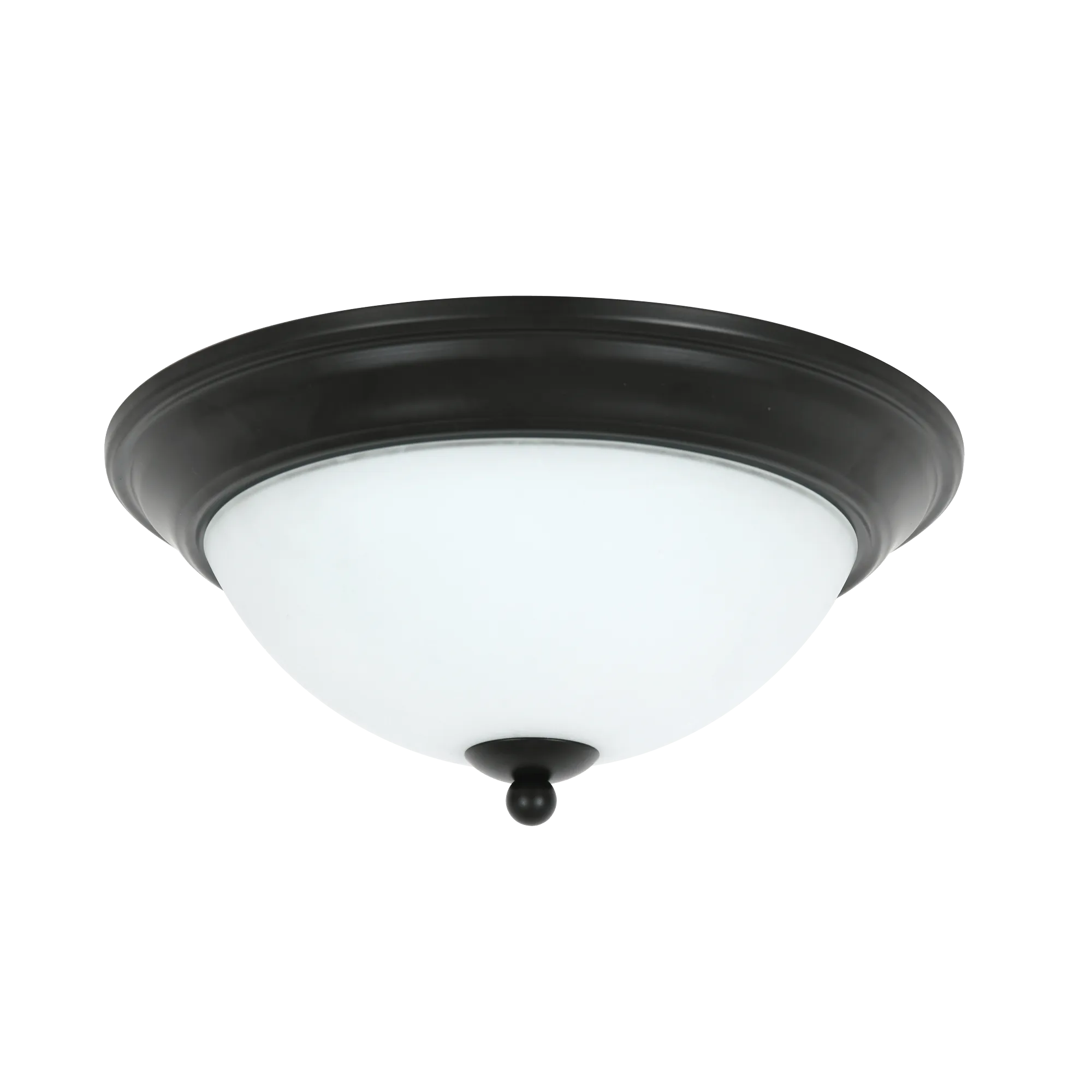 Nox Black Ceiling Light with Frosted Glass