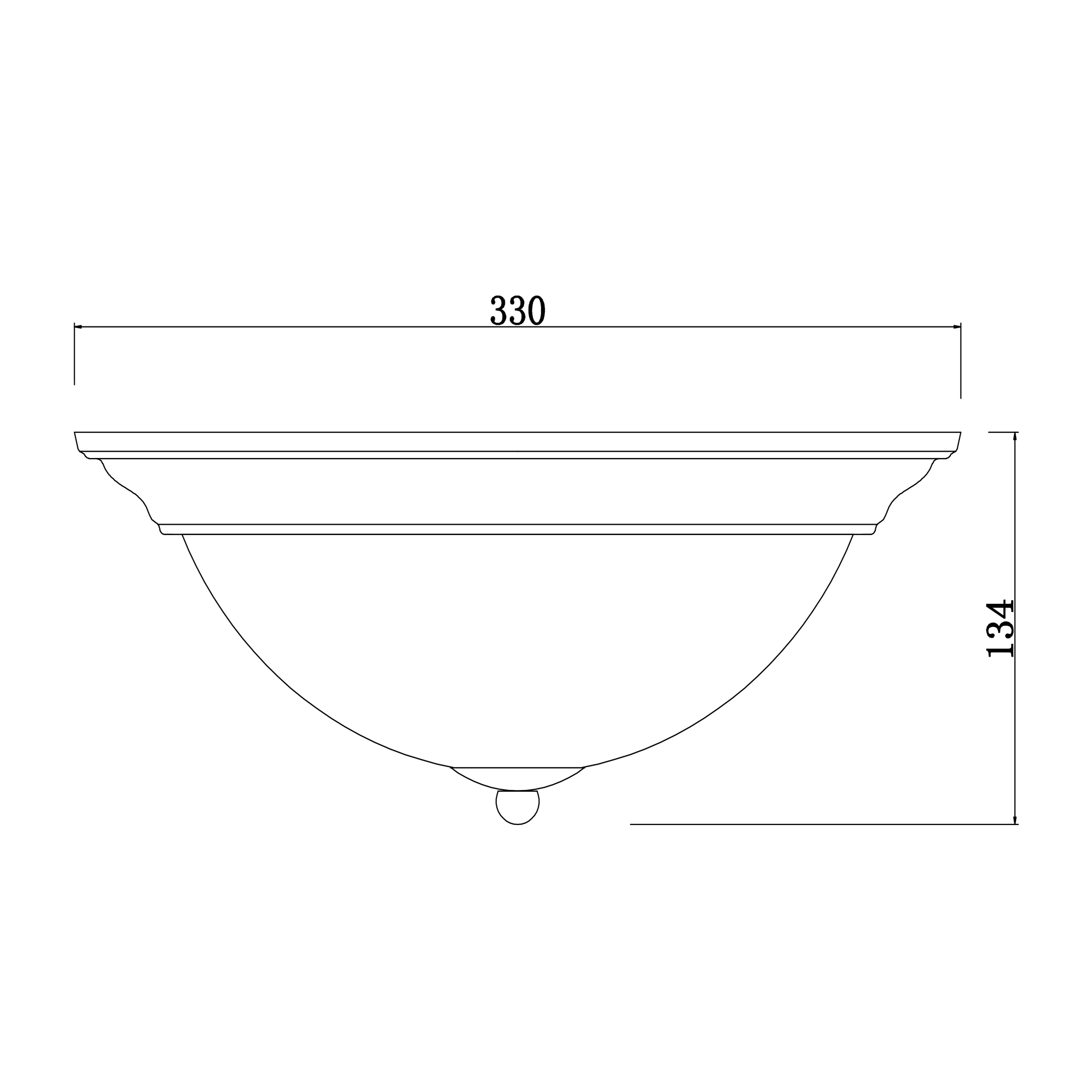 Nox Black Ceiling Light with Frosted Glass