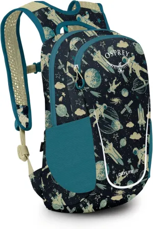 Osprey Daylite Jr. Kids' Commuter Backpack, Space Travel Print/Antique Blue