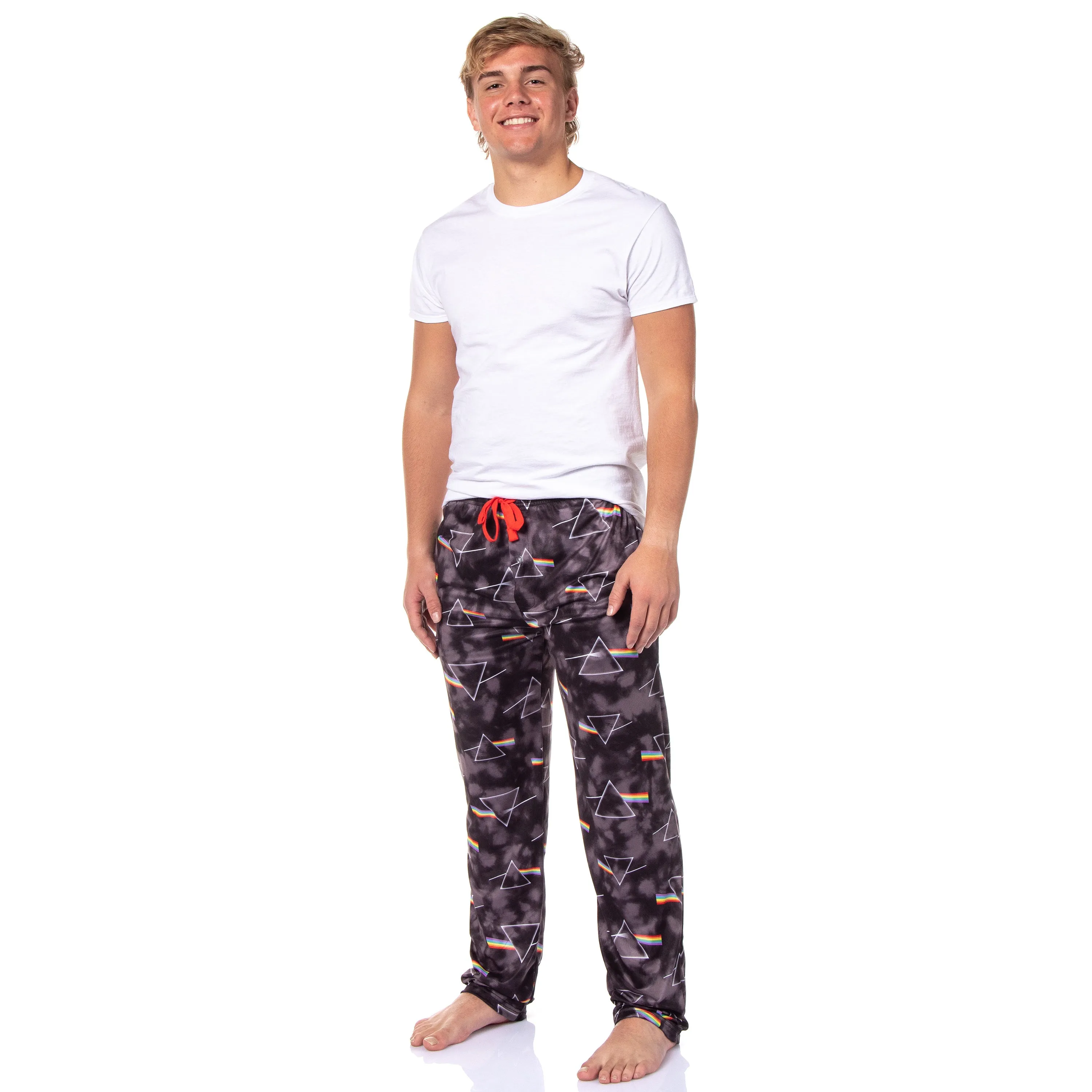 Pink Floyd Men's Dark Side Of The Moon Prism Tie Dye Adult Pajama Pants
