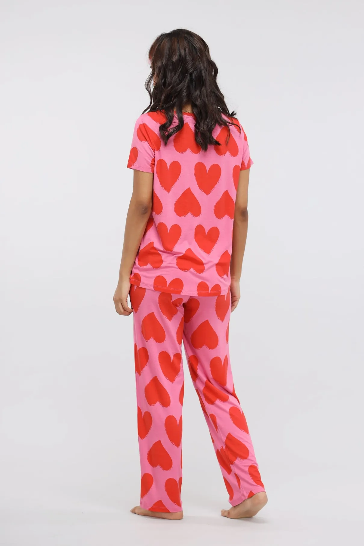 Pink Love Modal Pajama Set