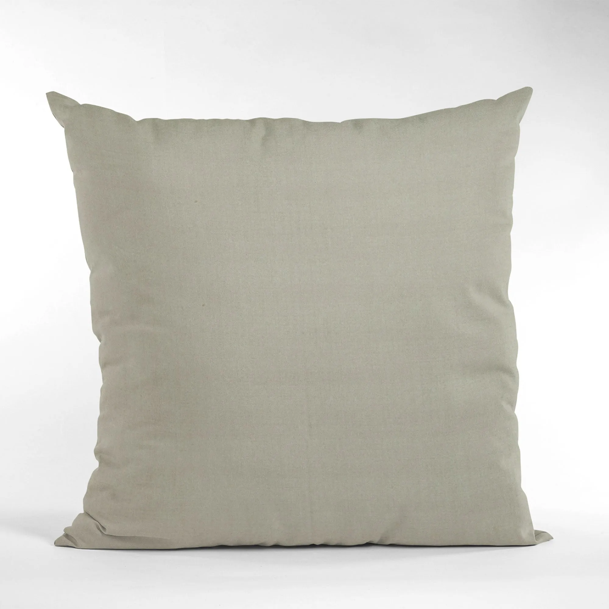 Plutus Light Grey Solid Shiny Velvet Luxury Throw Pillow