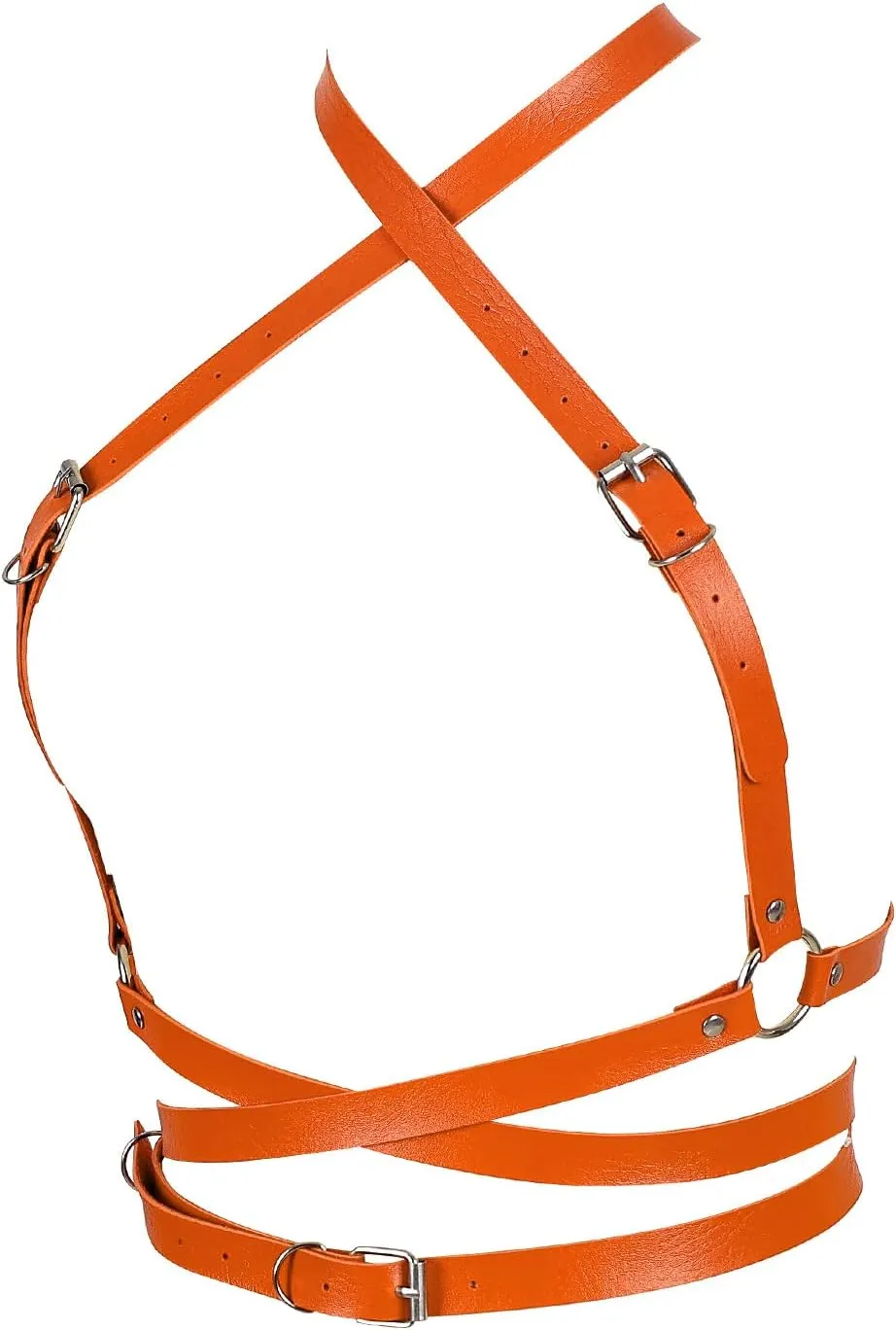 Punk Leather Harness Breast Belts Cross Tops Womens Lingerie Body Fashion Waist Accessories Clothing
