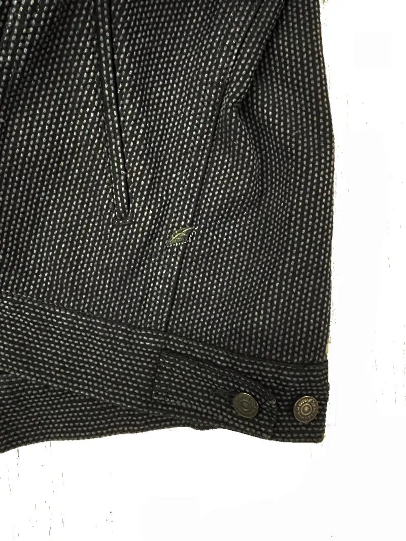 Pure Blue Japan Type 3 Sashiko 6118-BK Gray Black Jacket