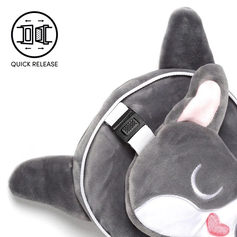 Relaxeazzz Adoramals Travel Pillow & Eye Mask Set - French Bulldog
