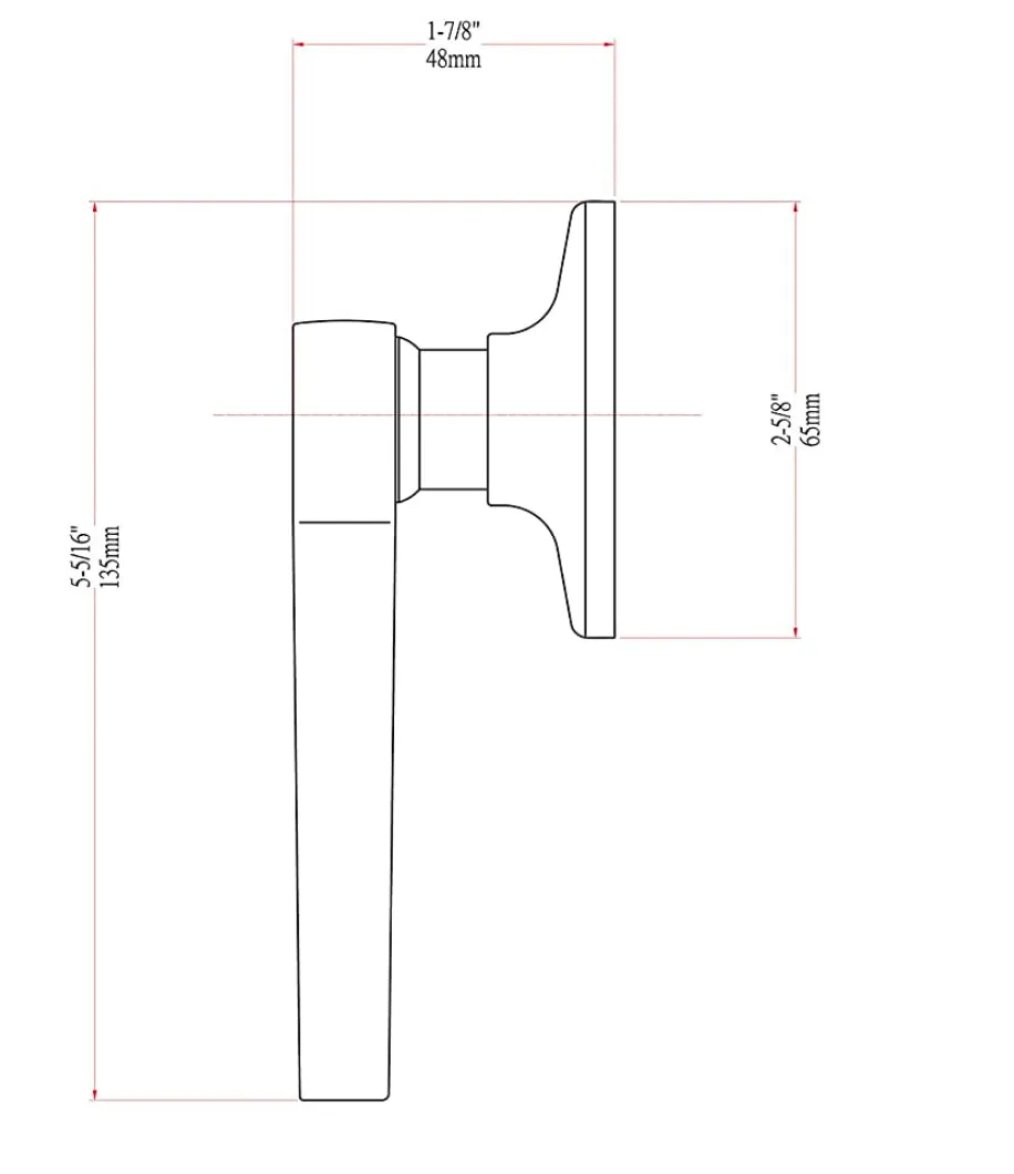 Richmond Dummy Door Lever, Matte Black