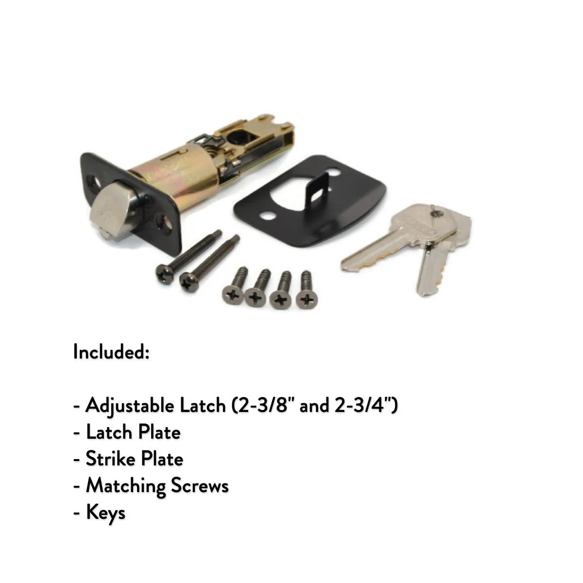Rochester Entry Door Lever, Matte Black