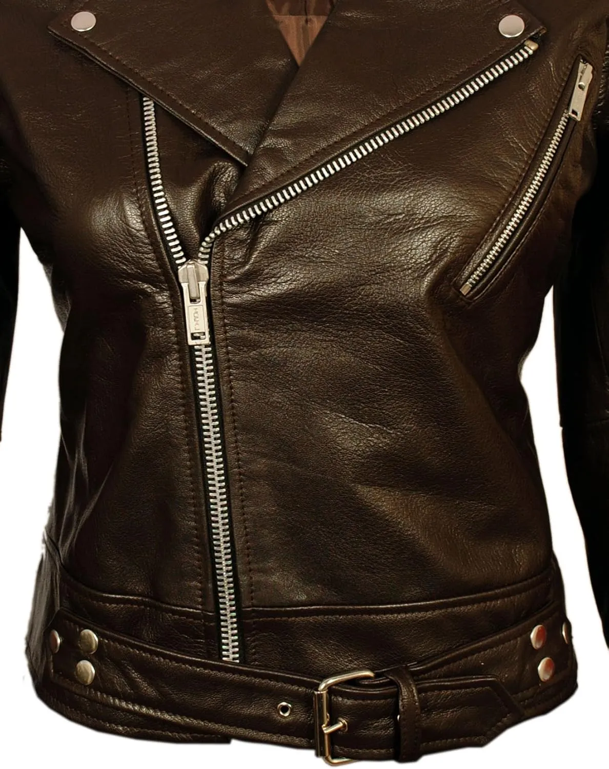 SID Women's Lambskin Leather Biker Black Jacket
