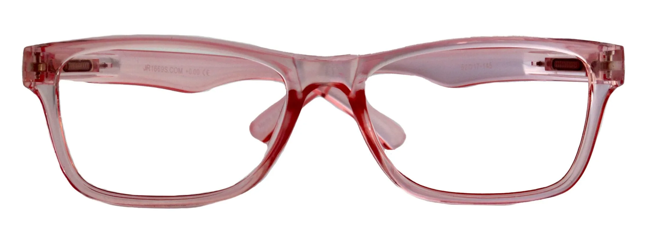 Sophie (Blue Light Glasses) (Blue Blocker) Reduce Eyestrain, A/R Anti Glare.  1.25.. 3.00 Square (Transparent Pink) NY Fifth Avenue.