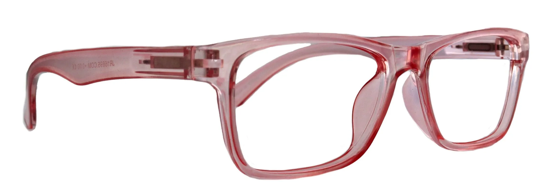 Sophie (Blue Light Glasses) (Blue Blocker) Reduce Eyestrain, A/R Anti Glare.  1.25.. 3.00 Square (Transparent Pink) NY Fifth Avenue.