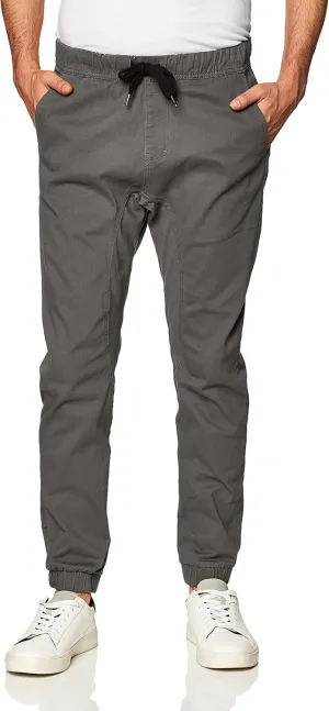 Southpole Men's Basic Stretch Twill Jogger Pants-Reg Sizes, Dark Grey, 3X-Large Big Tall