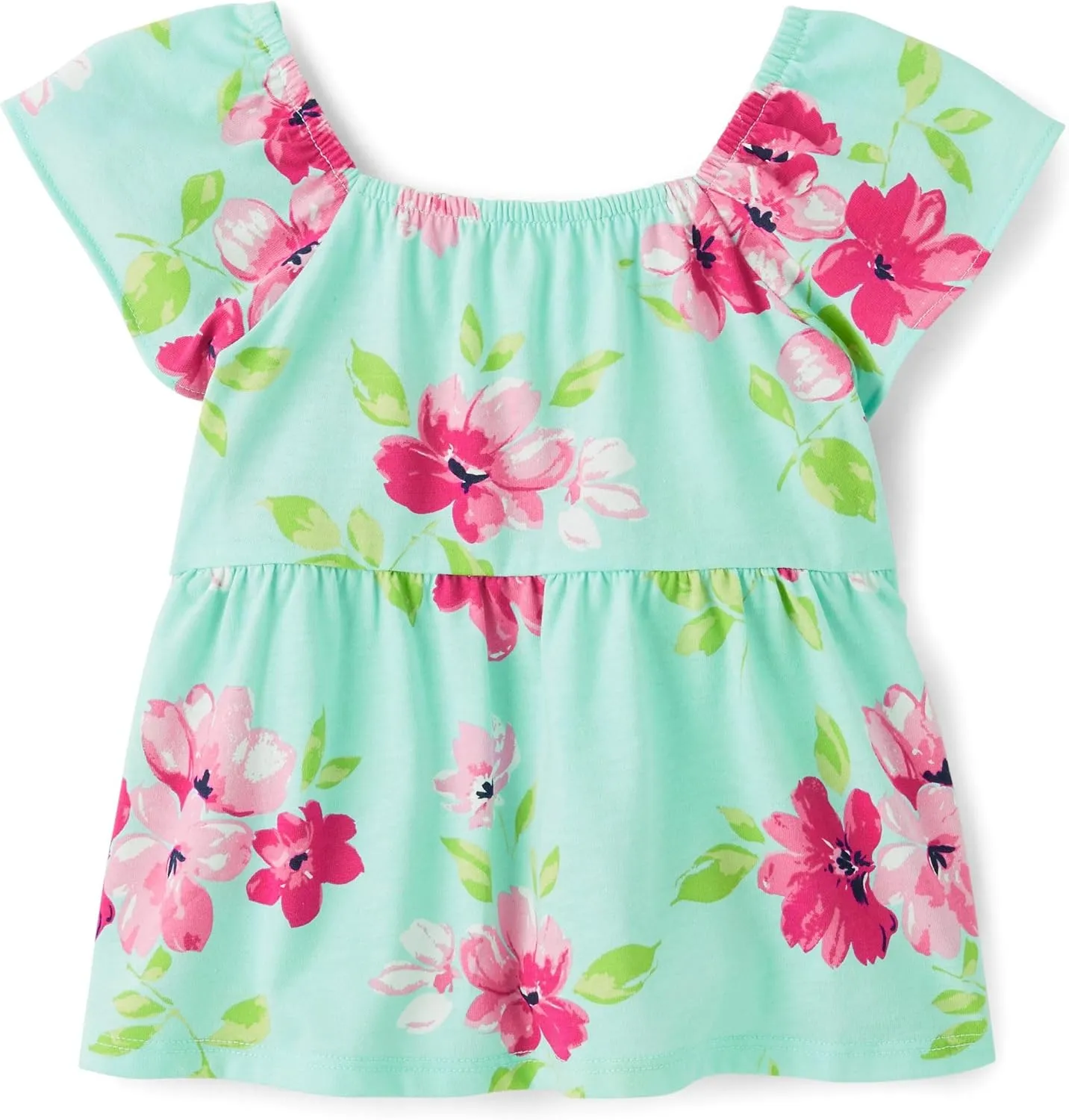 The Children's Place Baby Girls' and Toddler Short Sleeve Flutter Shirt