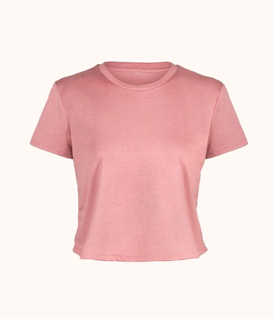 The Cropped Tee: Mauve