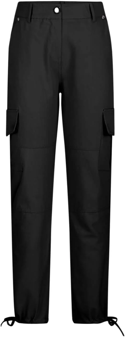 Uillui Tactical Cargo Pants for Women Low Waist Slim Fit Ankle Trousers Straight Leg Stretchy Tapered Pant Ripstop Work Pant