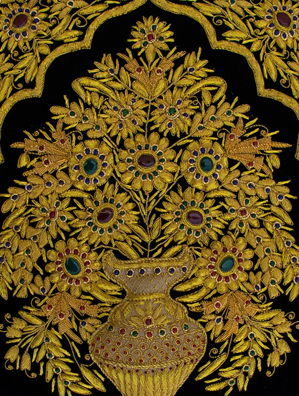Zardozi Resham Embroidered Wall Hanging