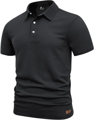 ZITY Mens Polo Shirt Short Sleeve Athletic Golf Polos Moisture Wicking Casual Polo Shirts for Men Collared T Shirts Deep Grey M