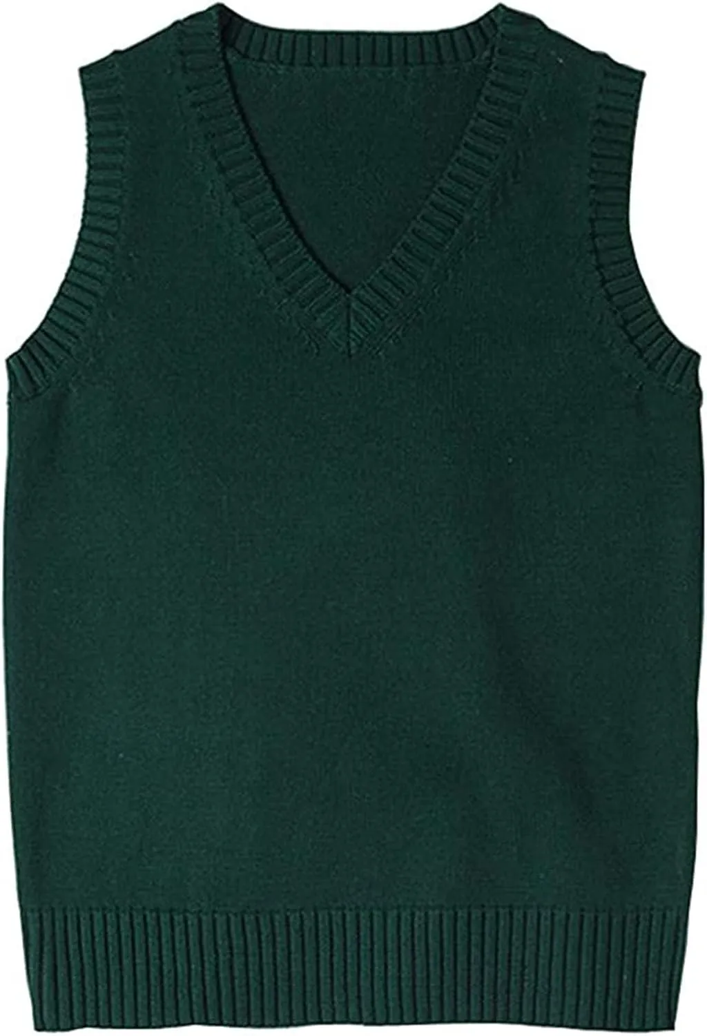 ZUEVI Women's Sweater Vest Classic V Neck Uniform Pullover Knitwear Tops Sleeveless Knitted Sweaters Vests