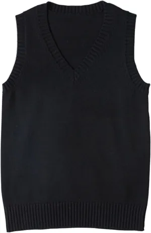 ZUEVI Women's Sweater Vest Classic V Neck Uniform Pullover Knitwear Tops Sleeveless Knitted Sweaters Vests